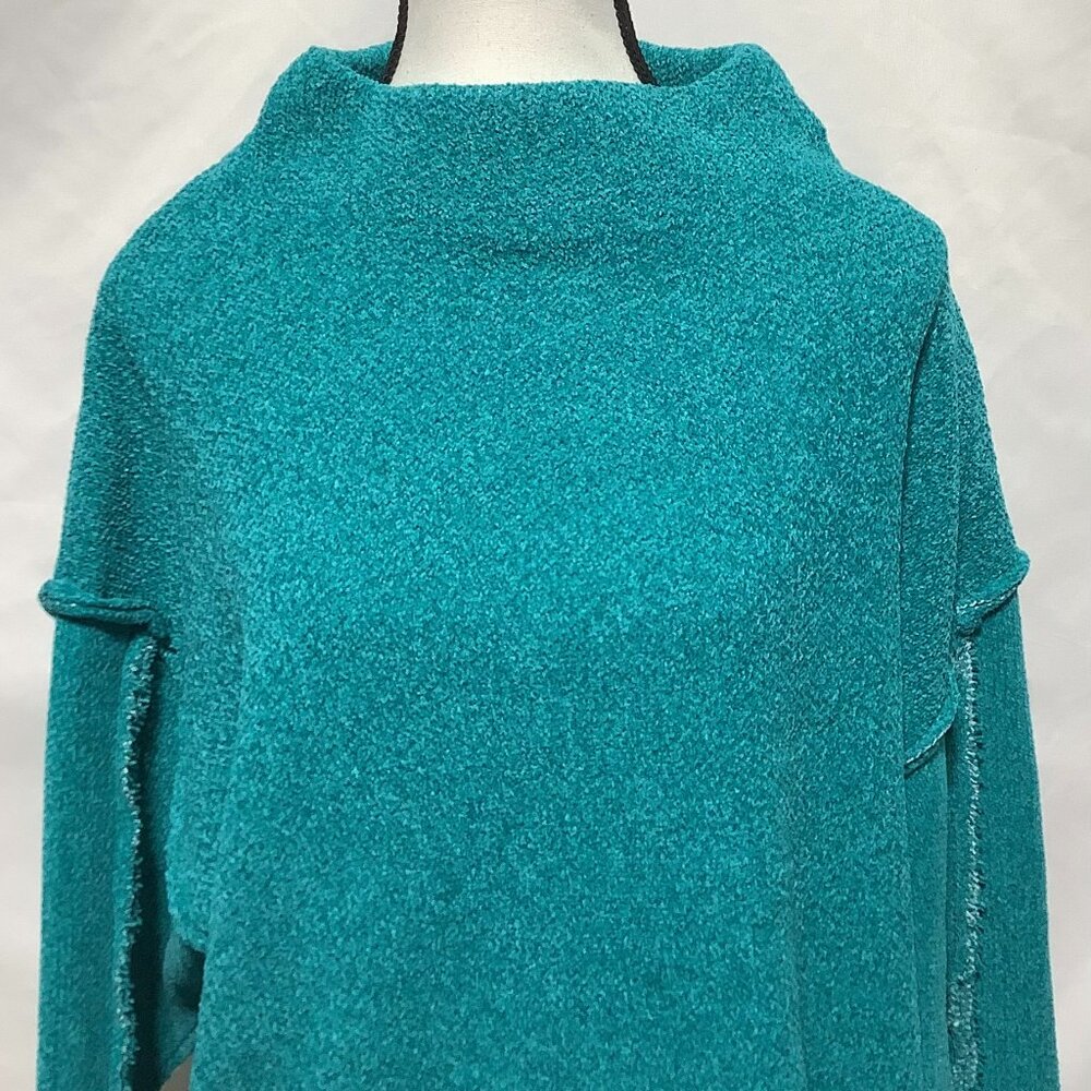 ZENANA- KNIT FALL SWEATER TEAL COLOR -NWOT-SIZE SMALL/MEDIUM
